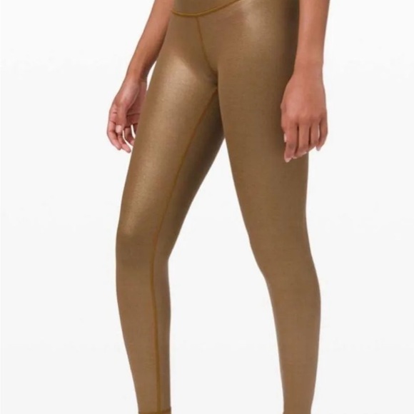 Lululemon wunder under smooth high rise copper matte metallic leggings 4 - Picture 2 of 16